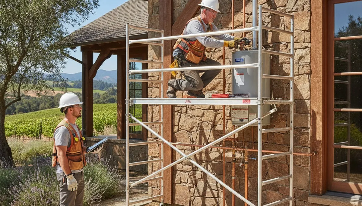 Plumber repairing a pipe in Santa Rosa, CA for plumbing repair service