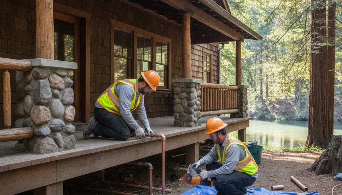 Plumbing repair technicians in Santa Rosa, CA providing professional residential plumbing services