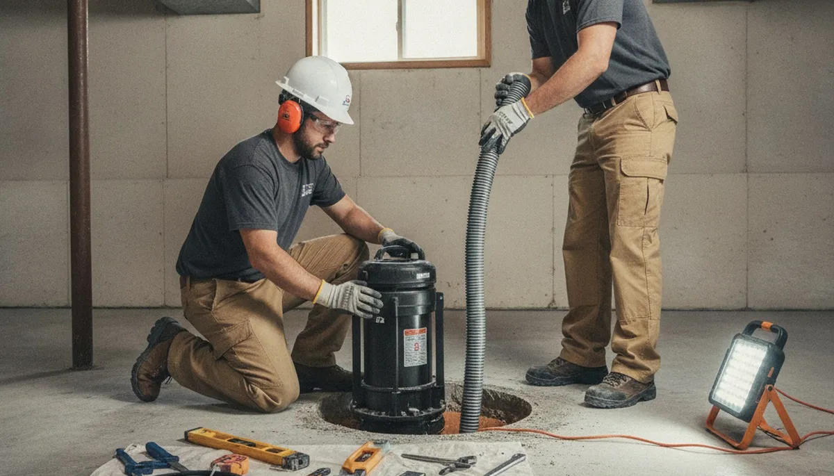 Sump pump installation for Santa Rosa, CA homes to protect basements and crawl spaces from water intrusion